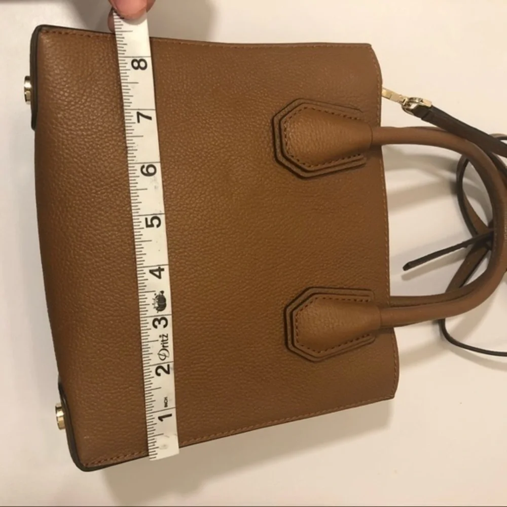 Michael Kors brown leather mini convertible bag